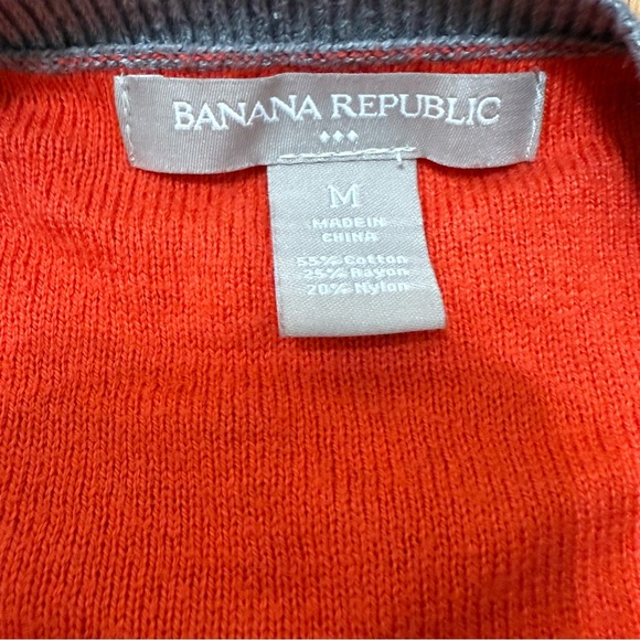 Banana Republic crew neck sweater Anchor nautical Fisherman core Montauk size M - Picture 3 of 4